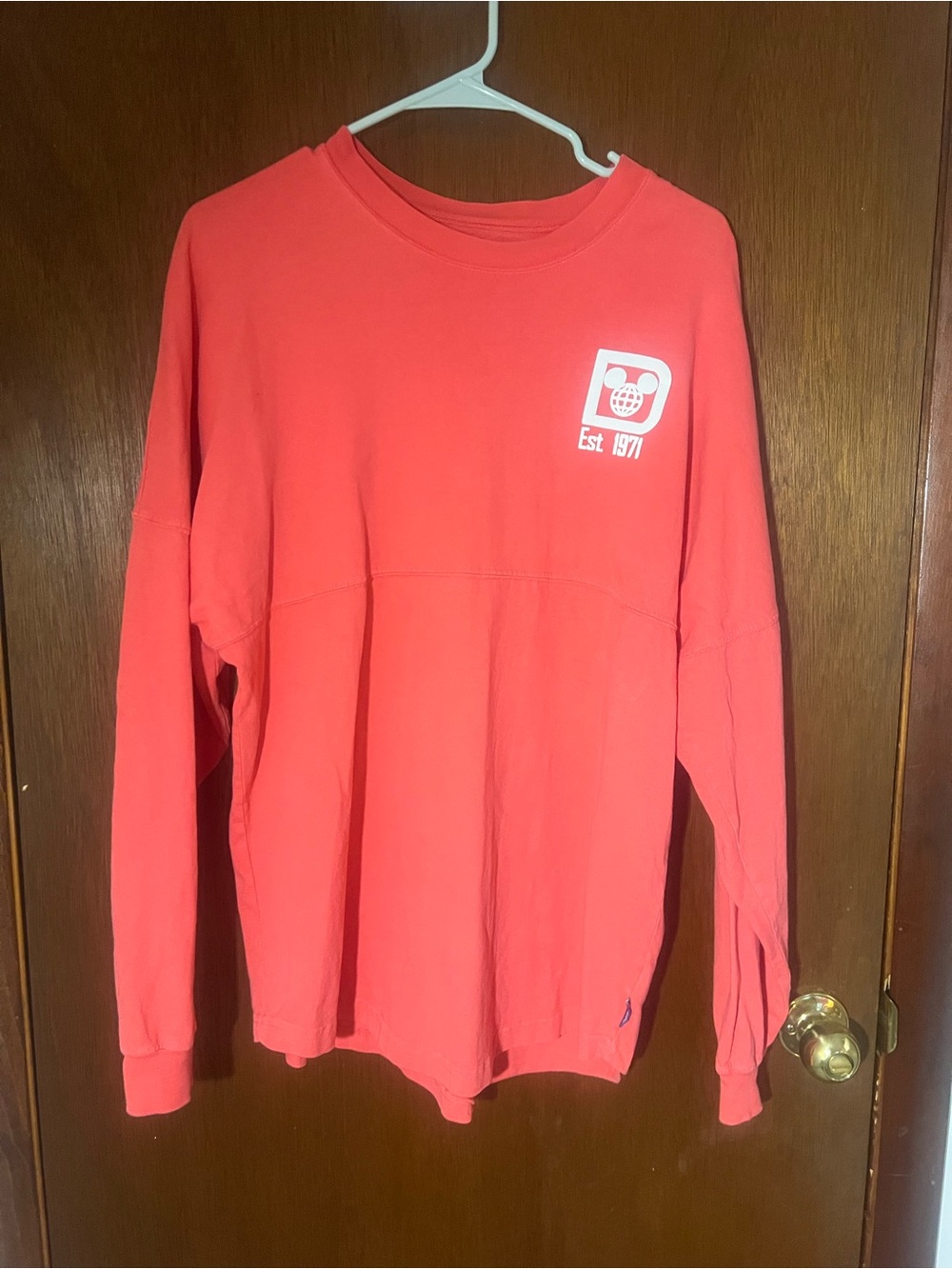 Walt Disney World Spirit Jersey Long-Sleeve Coral Tee